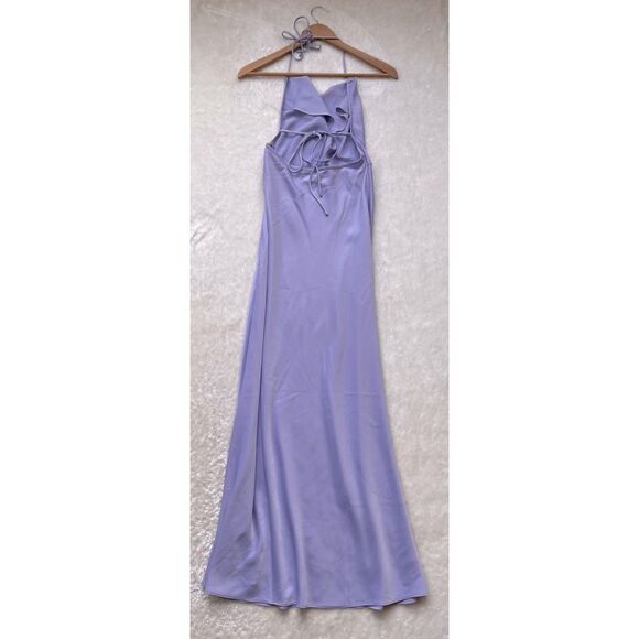 NWT Urban Outfitters UO Lavender Tie Halter Cowl Neck Open Back Maxi Slip Dress - Picture 5 of 12